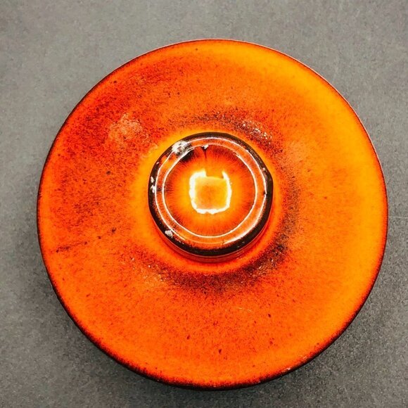 Beauceware Pottery Burnt Orange Coffee Pot Vintage Jean Cartier Artist Signed - Picture 6 of 12